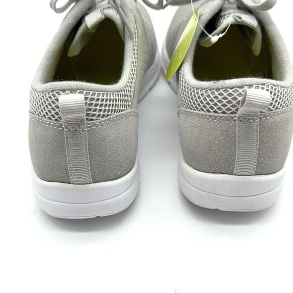 Easy Spirit Oxford Sneaker Leather Mesh Light Gray Quick Run Lace Up E360 Sz 9 W - Picture 5 of 10